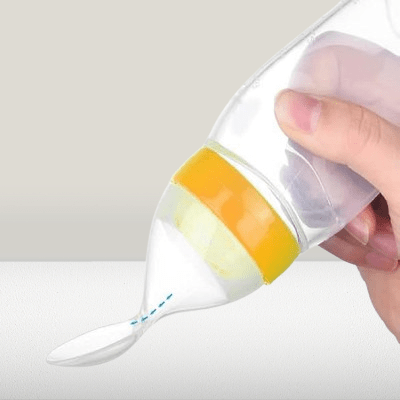 Biberon cuillère - NewBabyFeedingBottle™ - Jaune - Domaine des Bébés